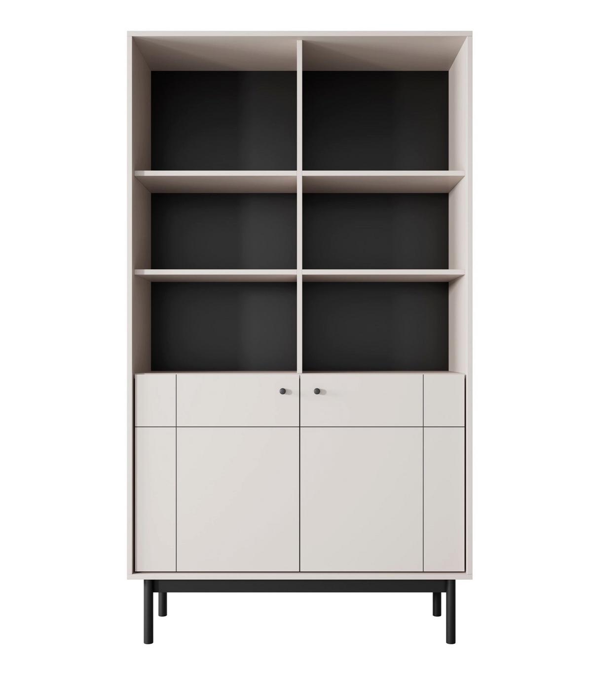 BÜCHERREGAL Japandies Greige 104 cm - Taupe, Holzwerkstoff (103.5/184.6/39cm) - Selsey