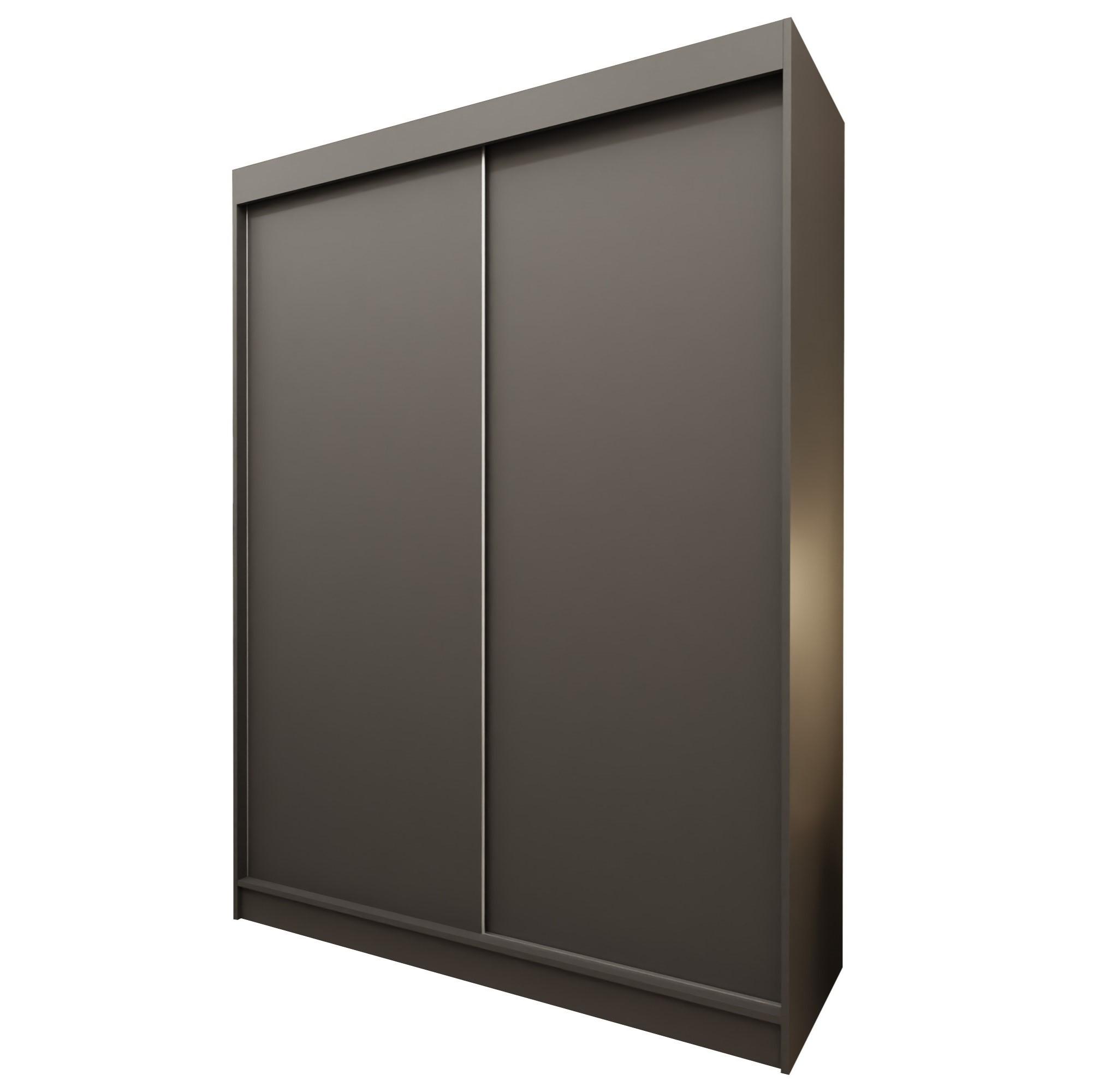 SCHWEBETÜRENSCHRANK SOFIA 160/216/61 cm 2-türig Grau - Grau, Holzwerkstoff (160/216/61cm) - MASSENO