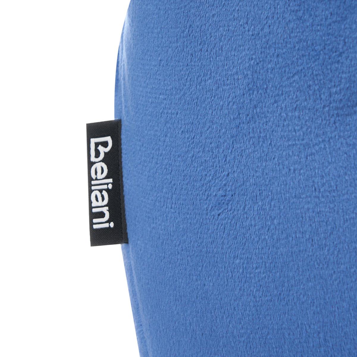 POUF Samtstoff Blau Turley - Blau, Textil (57/38/57cm) - Beliani
