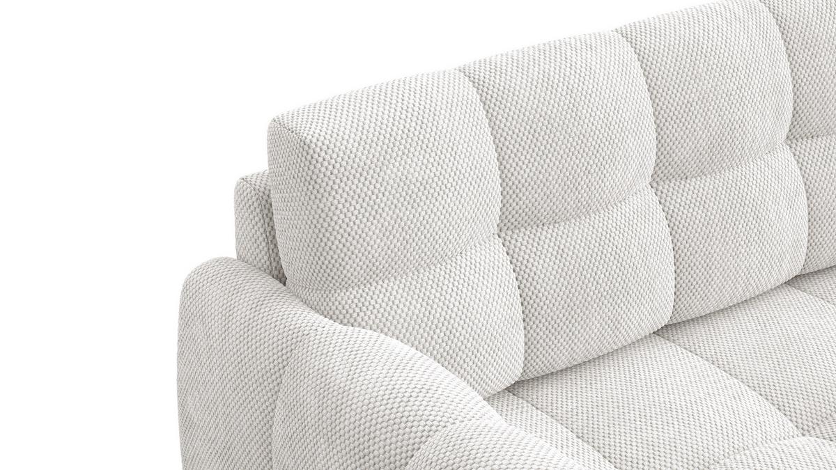 SOFA MELLOW 2,5-Sitzer, creme - Creme/Schwarz, Holz/Textil (183/87/98cm) - Wozimo