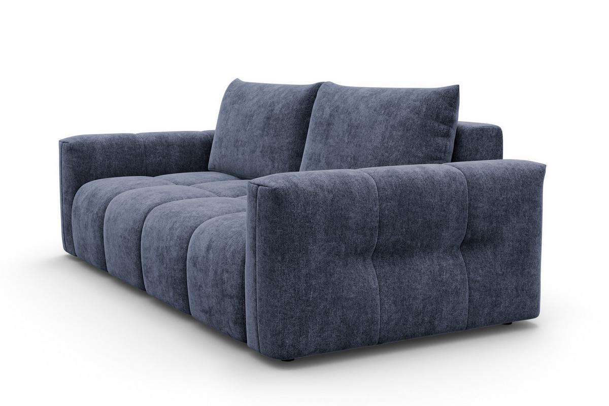 SOFA VERONA 3-Sitzer, Marineblau - Blau/Schwarz, Holz/Textil (224/83/110cm) - Courtois Laville