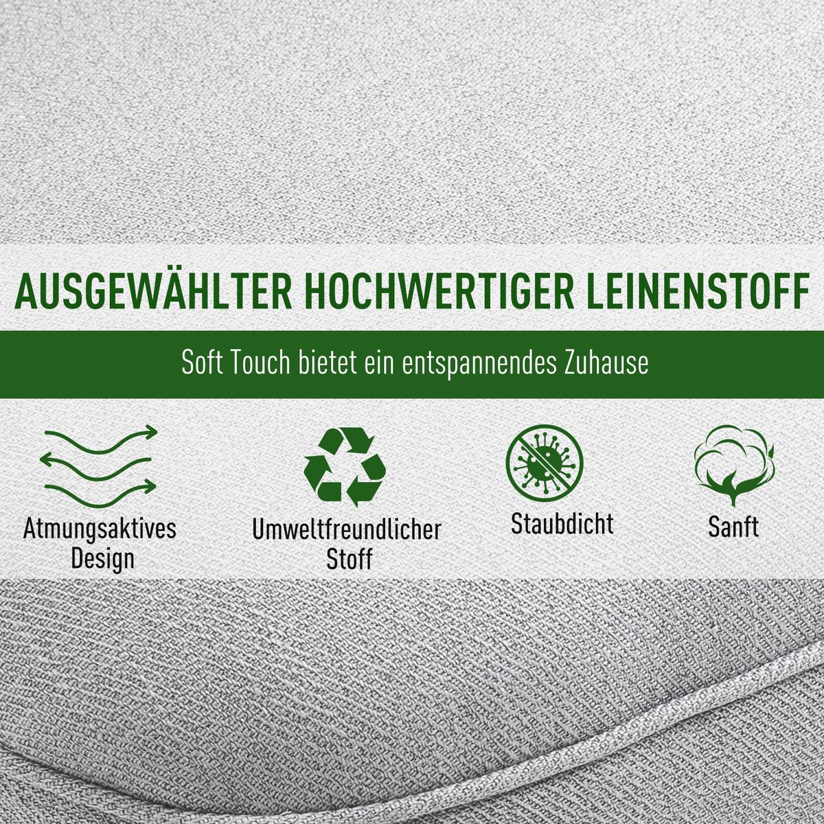 RELAXSESSEL, Sessel, Erhöhte Füße, Grau - Grau, Textil (69/77/52.5cm) - HOMCOM