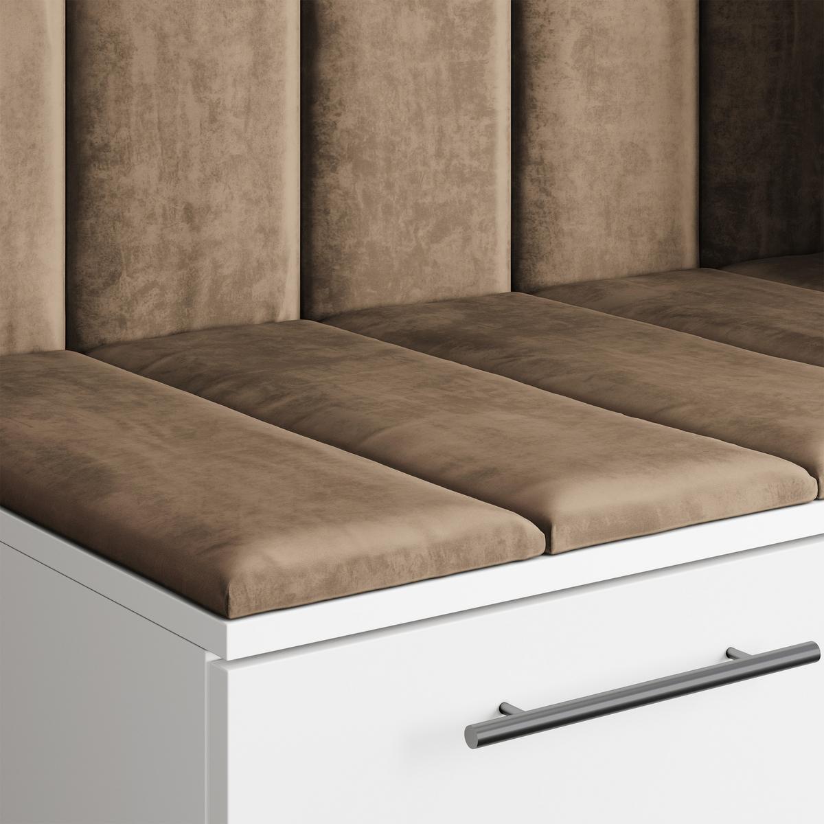 GARDEROBENSCHRANK REMA 180/240/60 cm Modern Garderobe-Set Kaschmir - Kaschmir/Mokka, Holzwerkstoff (180/240/60cm) - MASSENO