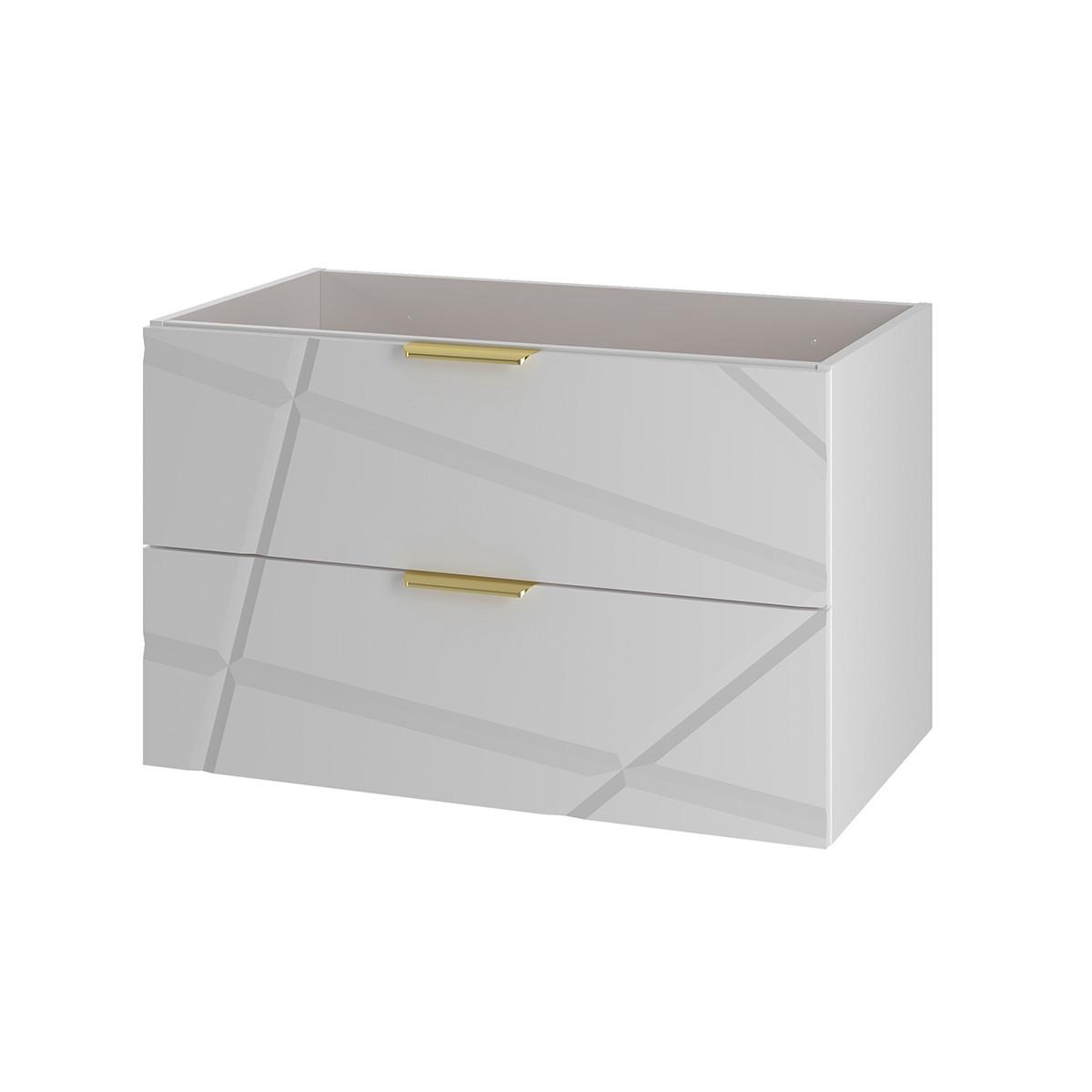 WASCHTISCHUNTERSCHRANK 80cm Aurora Weiß - Weiß, Holzwerkstoff (80/50/45.8cm) - Petits-meubles