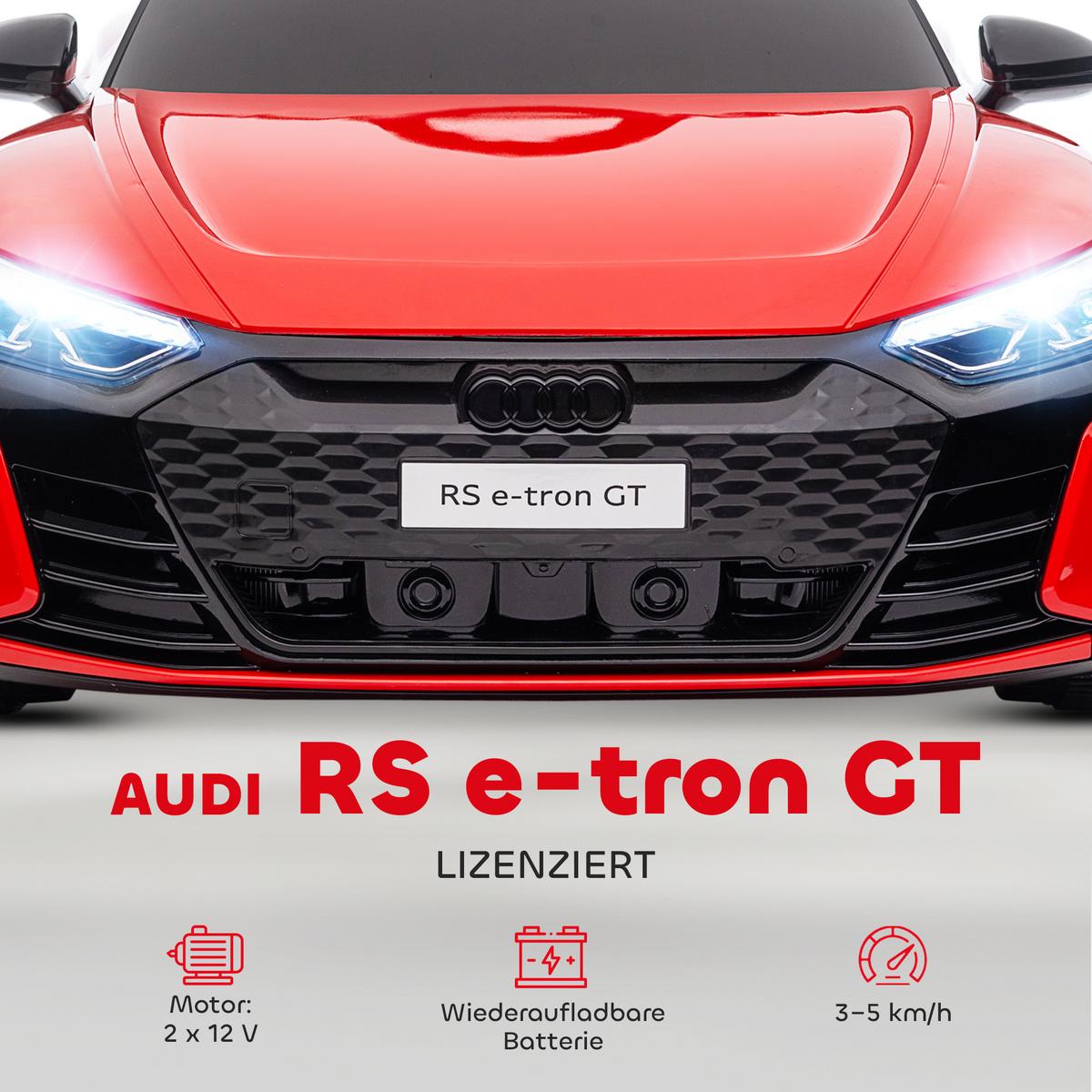 KINDER Elektroauto, Kinderauto mit 2,4G Ferbedienung, Kinderfahrzeug, Rot - Rot, Metall (103/58/41cm) - HOMCOM