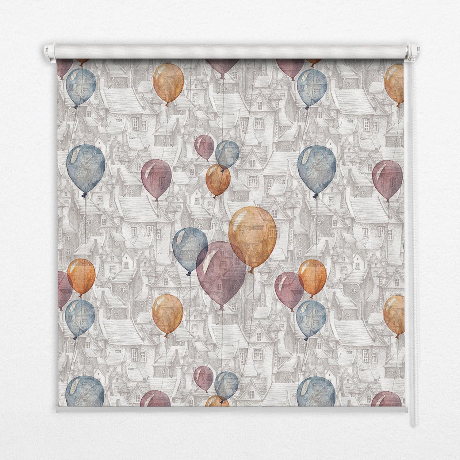 INNENROLLO - Fensterrollo - Rollo - 100x140 cm - Ballons - Orange, Kunststoff (100/140/0.5cm) - TULUP