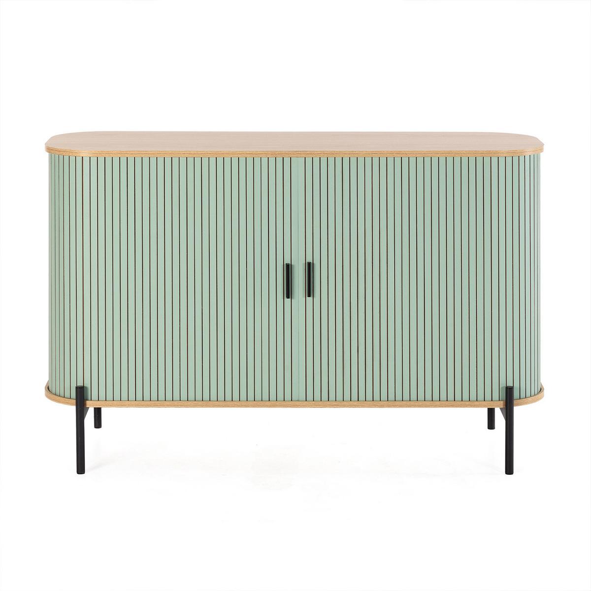 SIDEBOARD Mónaco 2 türen blaue Farbe - Blau, Holzwerkstoff (120/75/40cm)