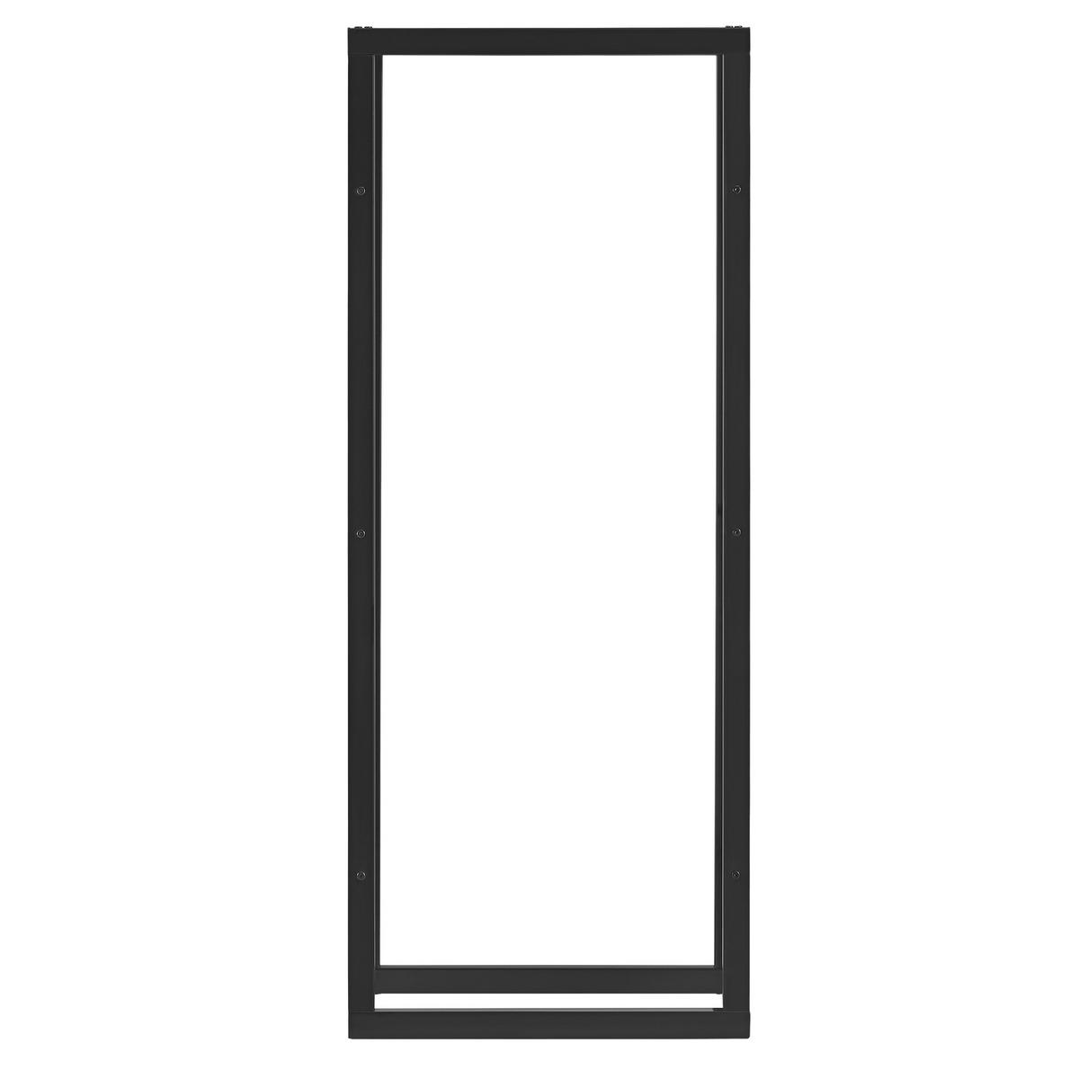 KAMINHOLZREGAL Täby - Schwarz, Metall (60/150/25cm) - [en.casa]