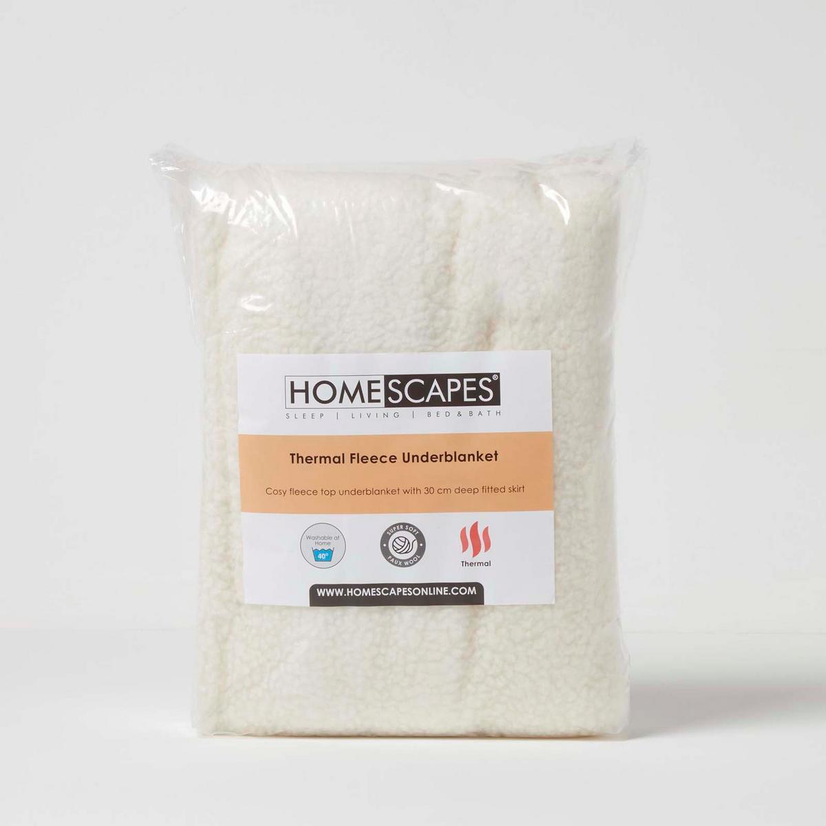 UNTERBETT 140/200 cm, Fleece-Auflage, kuschelig warm - Naturfarben, Textil (140/200cm) - Homescapes