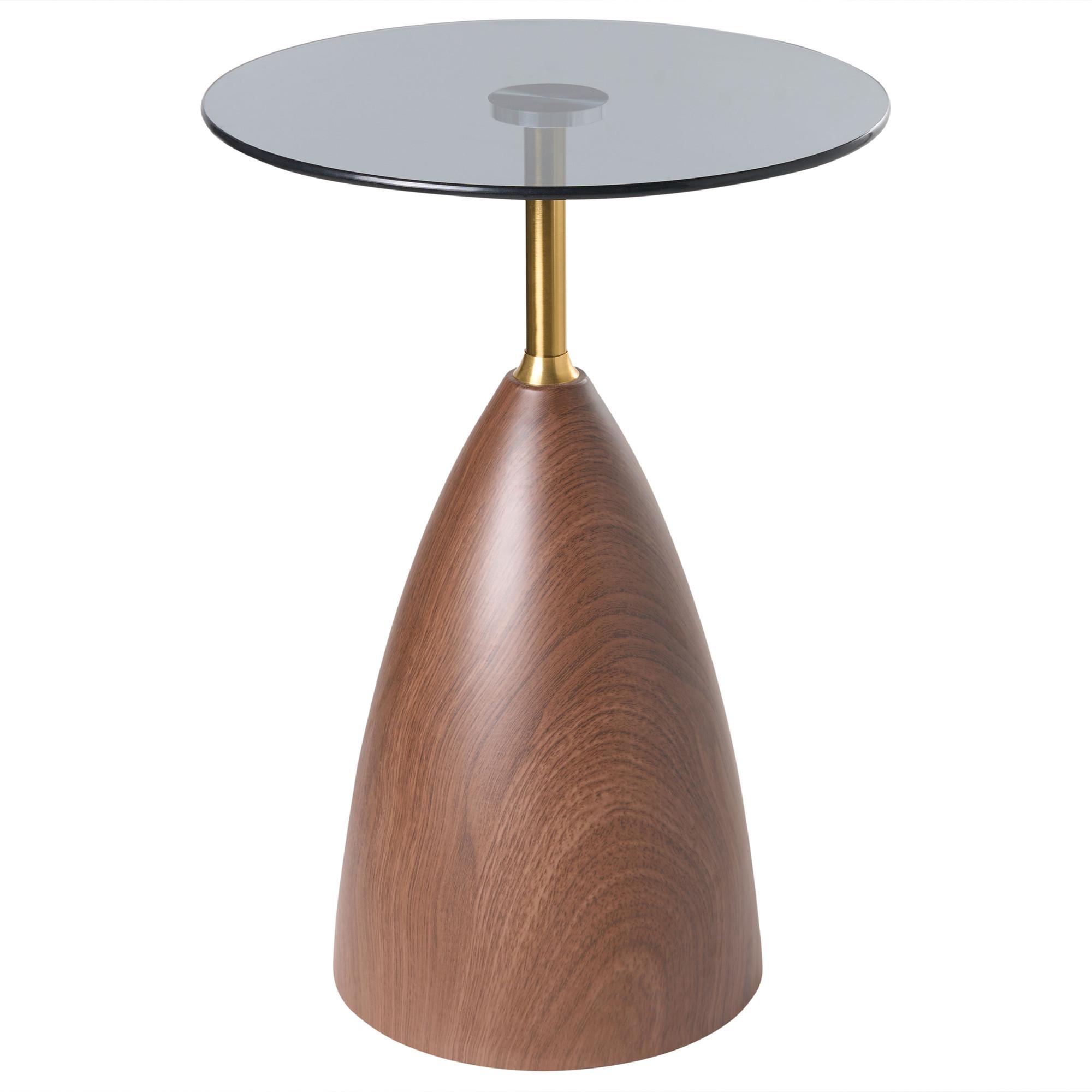 BEISTELLTISCH Sicherheitsglas Braun/Schwarz Wallis - Braun, Metall (41/41/57cm) - Beliani