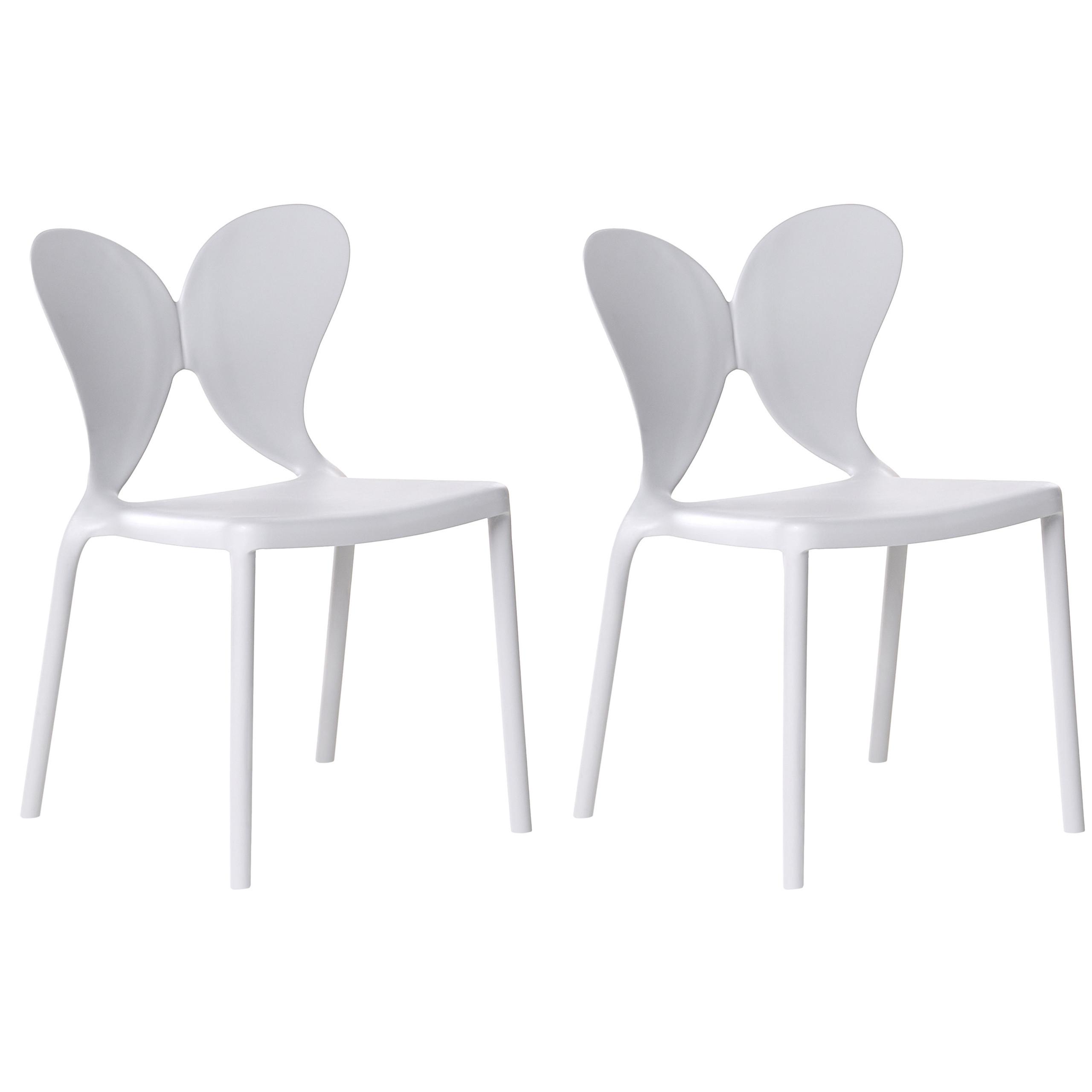 GARTENSTUHL 2er-Set Hellgrau Larissa - Hellgrau, Kunststoff (50/78/48cm) - Beliani