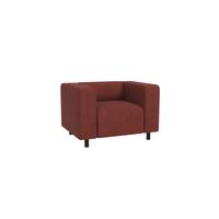 SESSEL Tove Terrakotta Cord - Terracotta/Schwarz, Holz/Kunststoff (95/65/80cm) - S-Style Möbel