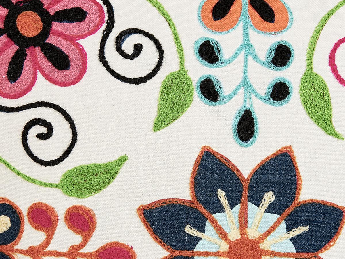 DEKOKISSEN 2er-Set Bunt 50/50 cm Bahraich - Multicolor, Naturmaterialien/Textil (50/50cm) - Beliani