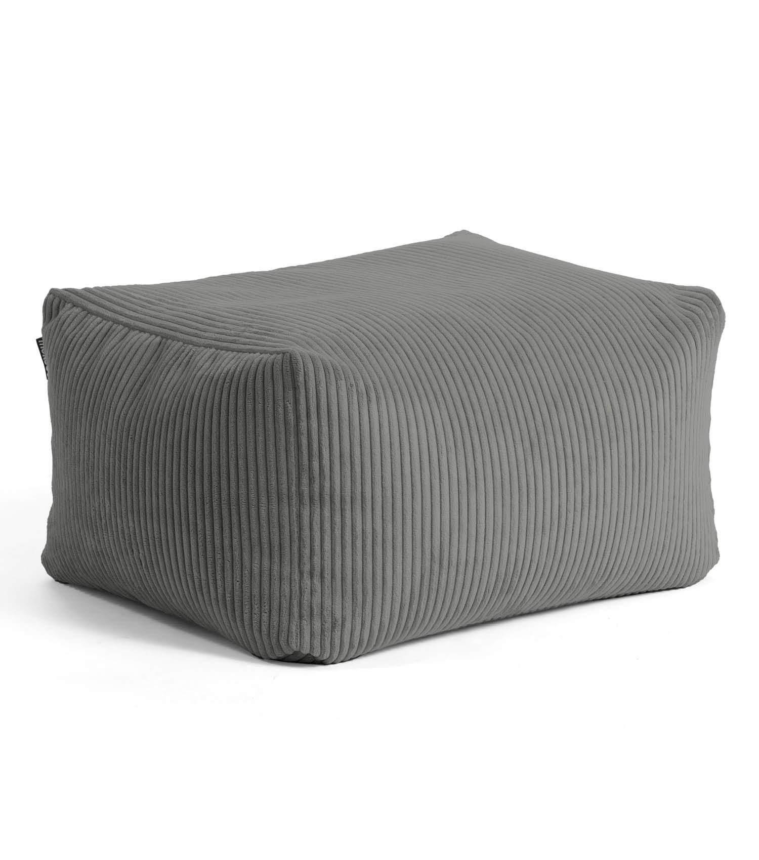 POUF Cord Block - Anthrazit, Textil (65/35/55cm) - Mokebo