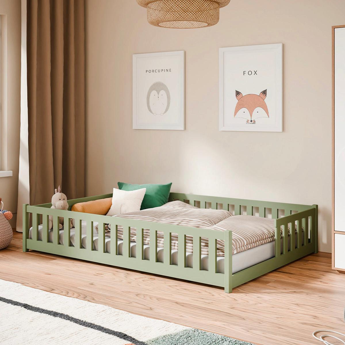 KINDERBETT 140/200 Thea Olive - Grün, Holz (140/200cm) - Petits-meubles