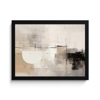 POSTER MIT RAHMENGERAHMTES BILD Abstrakt - Kunst - Grau 40x30 cm - Hellgrau, Papier (40/30cm) - MuchoWow