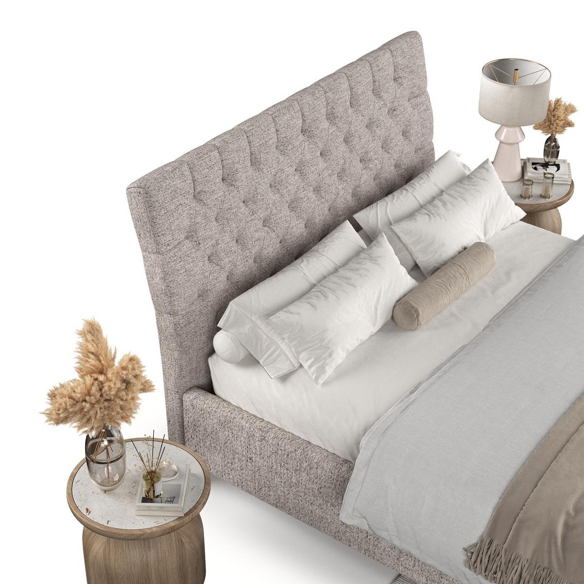 POLSTERBETT Lira 180/200 cm Beige im Neve Stoff - Beige/Naturfarben, Holz/Holzwerkstoff (180/200cm) - AltaBeds