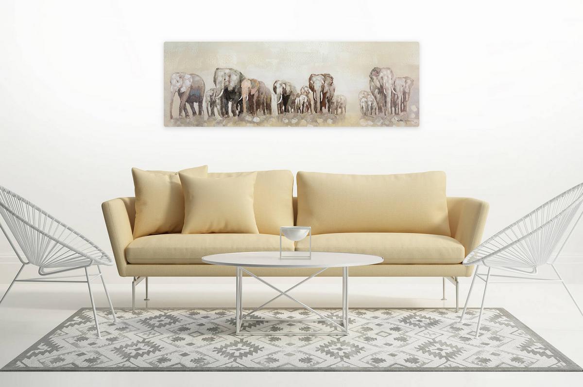 ÖLGEMÄLDE 150/50 cm - Beige, Holz/Textil (150/50cm) - KUNSTLOFT