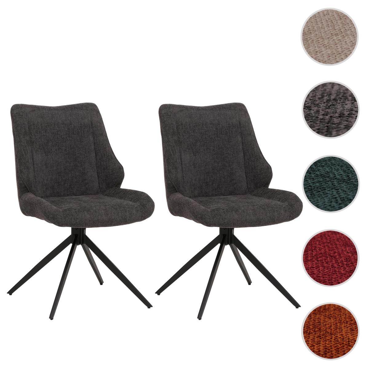 ESSZIMMERSTUHL Schwarz, Grau 2er-Set - Schwarz/Grau, Textil (55/88/62cm) - MCW