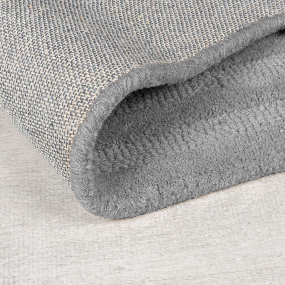 WOLLTEPPICH LEVEN, geometrisch, Grau, 200 x 290 cm - Grau, Textil (290/200cm) - KADIMA DESIGN