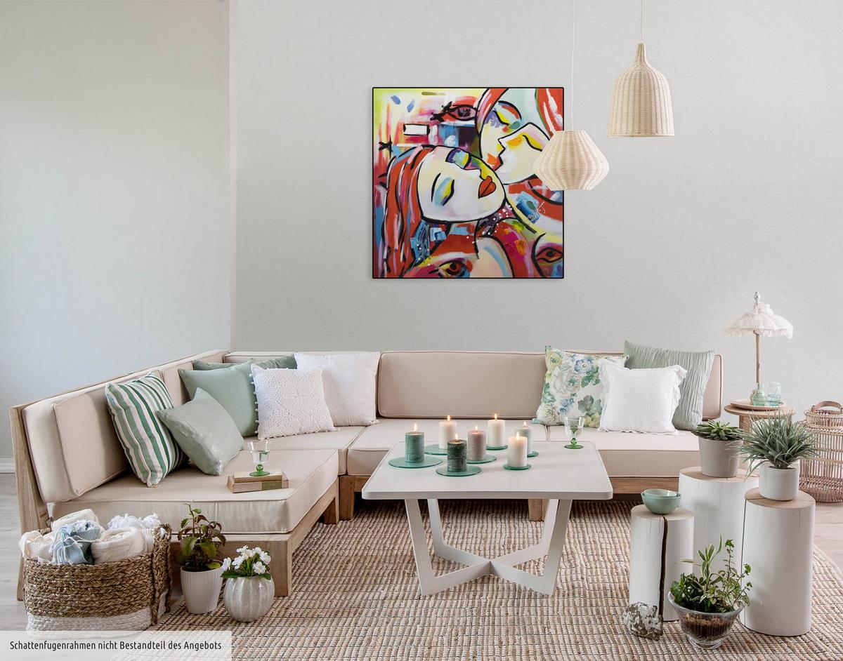 ÖLGEMÄLDE 80/80 cm - Multicolor, Holz/Textil (80/80cm) - KUNSTLOFT