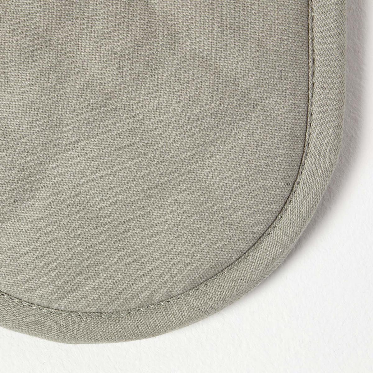 DOPPEL-OFENHANDSCHUH grau-weiß 18/84 cm, Baumwolle wattiert - Grau, Textil (18/84cm) - Homescapes