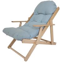 RELAXSESSEL Klappbar mit Polsterung Grau - Hellgrau, Holz (89/96/71cm) - HOMCOM