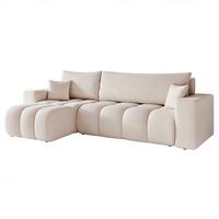 ECKSOFA Anabel Mit Schlaffunktion - Creme, Holzwerkstoff/Textil (248/145cm) - Fun Möbel
