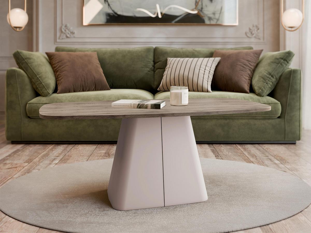 COUCHTISCH Noa Cashmere - Kaschmir/Eichefarben, Holzwerkstoff/Metall (60/120/48cm) - MIRJAN24