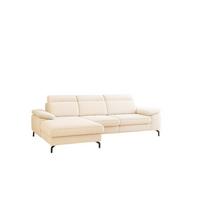 ECKSOFA Margit Mit Schlaffunktion - Creme, Holzwerkstoff/Textil (276/184cm) - Fun Möbel