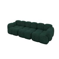 3-SITZER modulares Sofa Miko-S2 300x118x75 cm Grün Velours - Schwarz/Grün, Holzwerkstoff/Kunststoff (300/75/118cm) - ALTDECOR