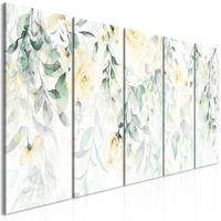 KUNSTDRUCK Grün 225/90 cm - Gelb/Grün, Textil (225/90cm) - KUNSTLOFT