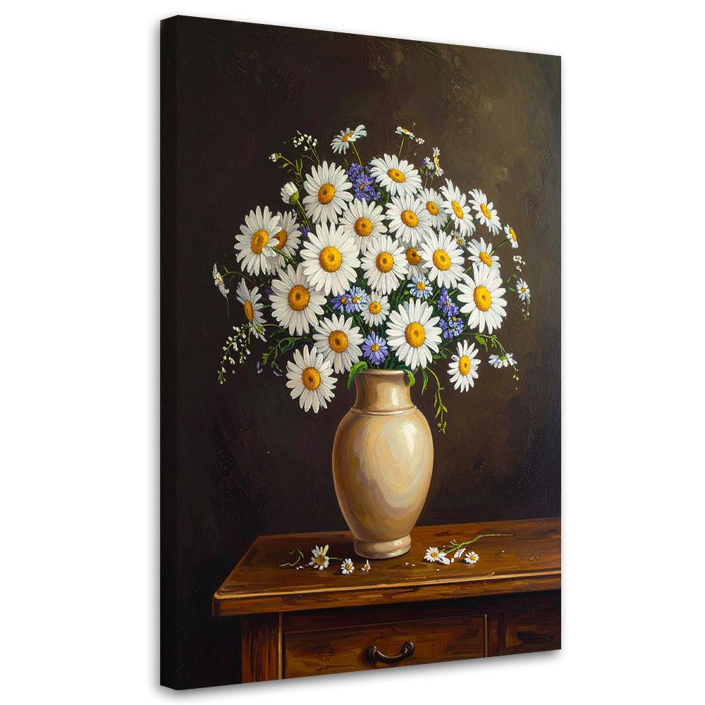 LEINWANDBILD Blumen 30x45cm - Weiß, Textil (30/45cm) - Feeby