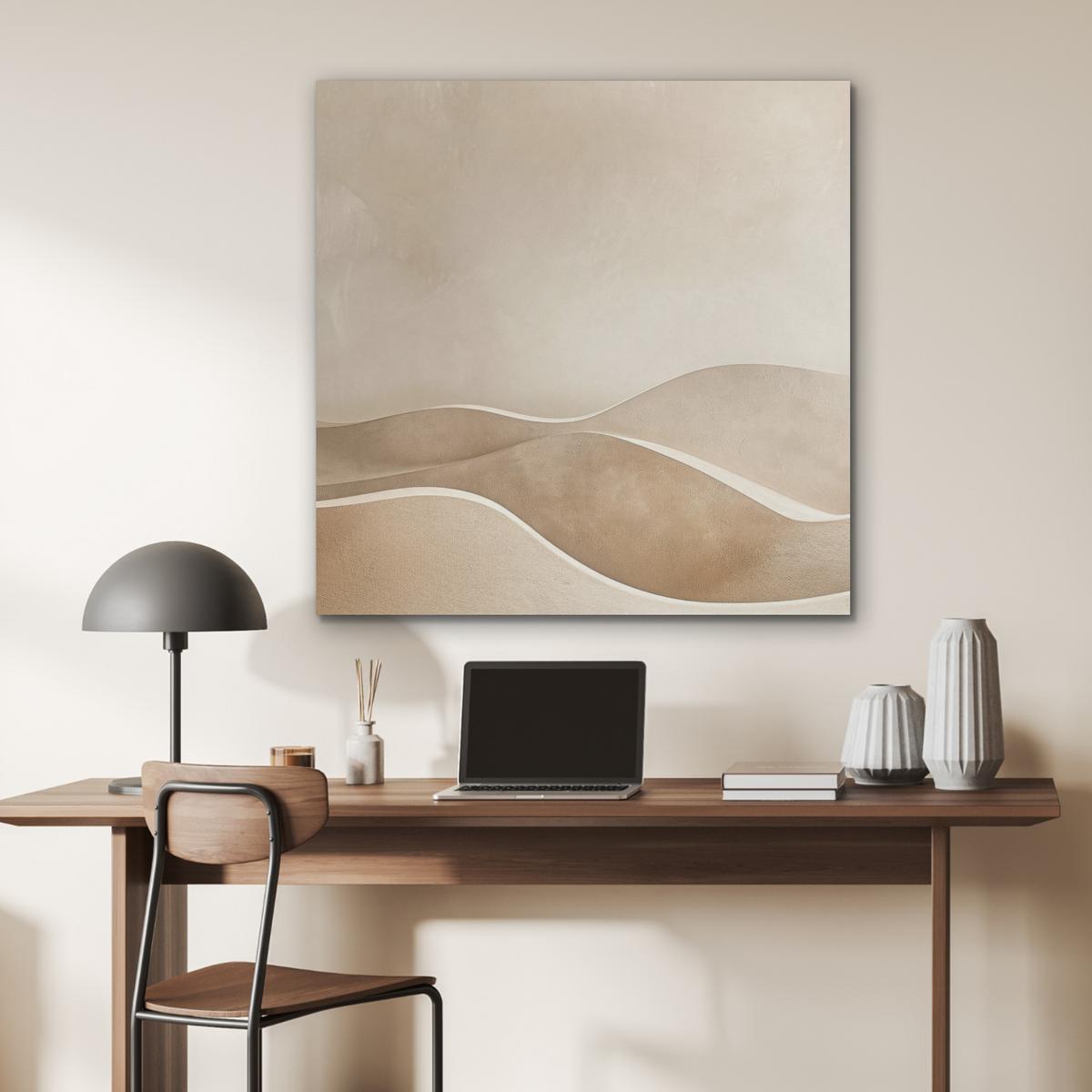 AKUSTIKBILD Beige - Natur - Abstrakt - Modern Akustikpaneele 90x90 cm - Beige, Kunststoff (90/90/0.9cm) - MuchoWow