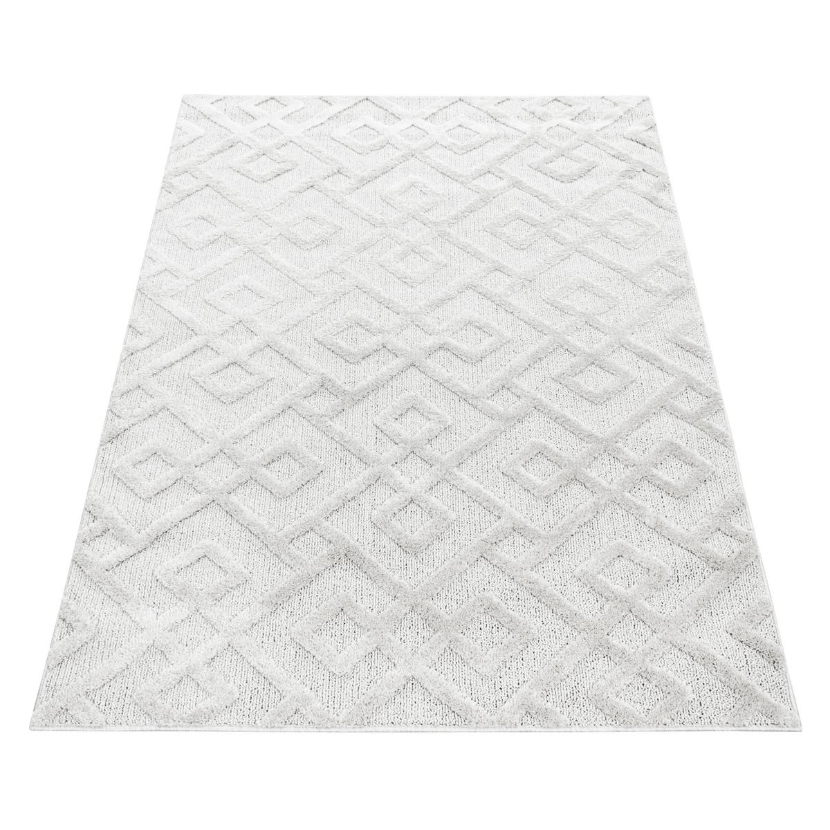 TEPPICH Hochflor EISACK in Creme, geometrisch, 240 x 340 cm - Beige, Textil (340/240cm) - KADIMA DESIGN