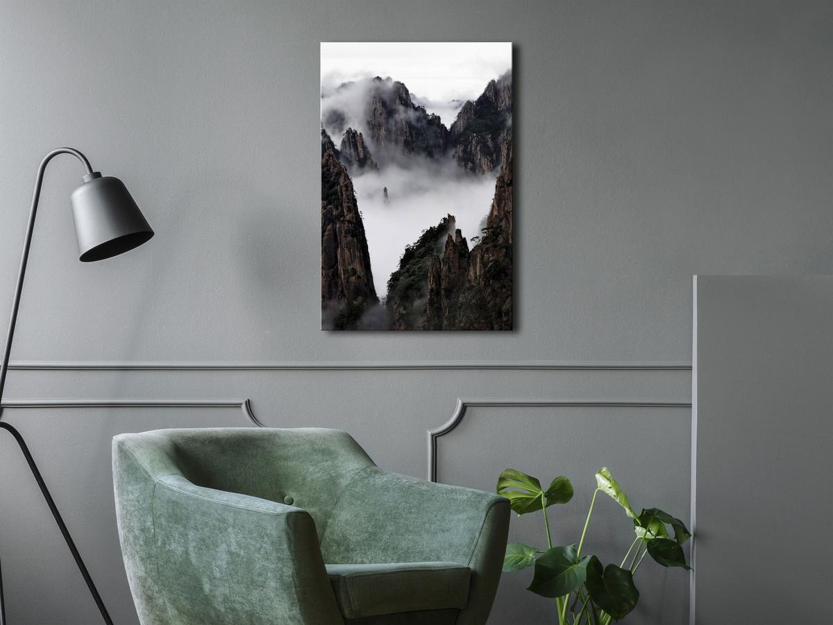 KUNSTDRUCK Schwarz-Weiß 40/60 cm - Schwarz, Textil (40/60cm) - KUNSTLOFT