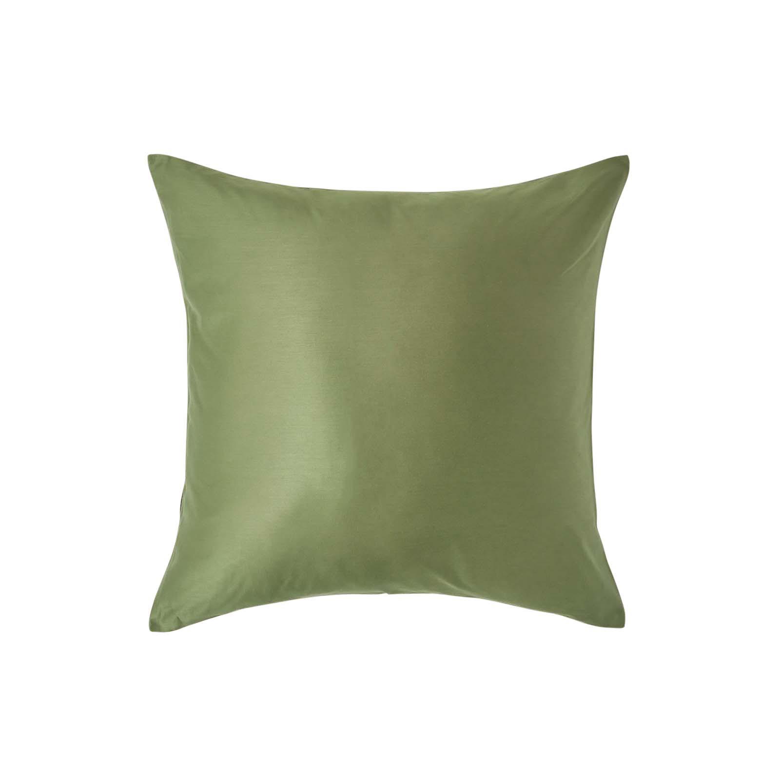 BIO-KISSENBEZUG Satin, Fadendichte 400 - Grün, Textil (40/40cm) - Homescapes