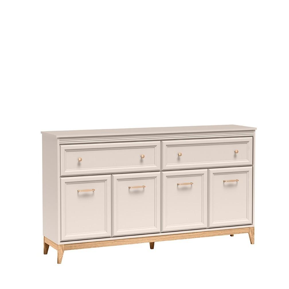 KOMMODE CUNEO 179/100/40,5cm mit 2 Schubladen 4 Türen Kaschmir - Kaschmir, Holzwerkstoff (179/100/40.5cm) - MASSENO