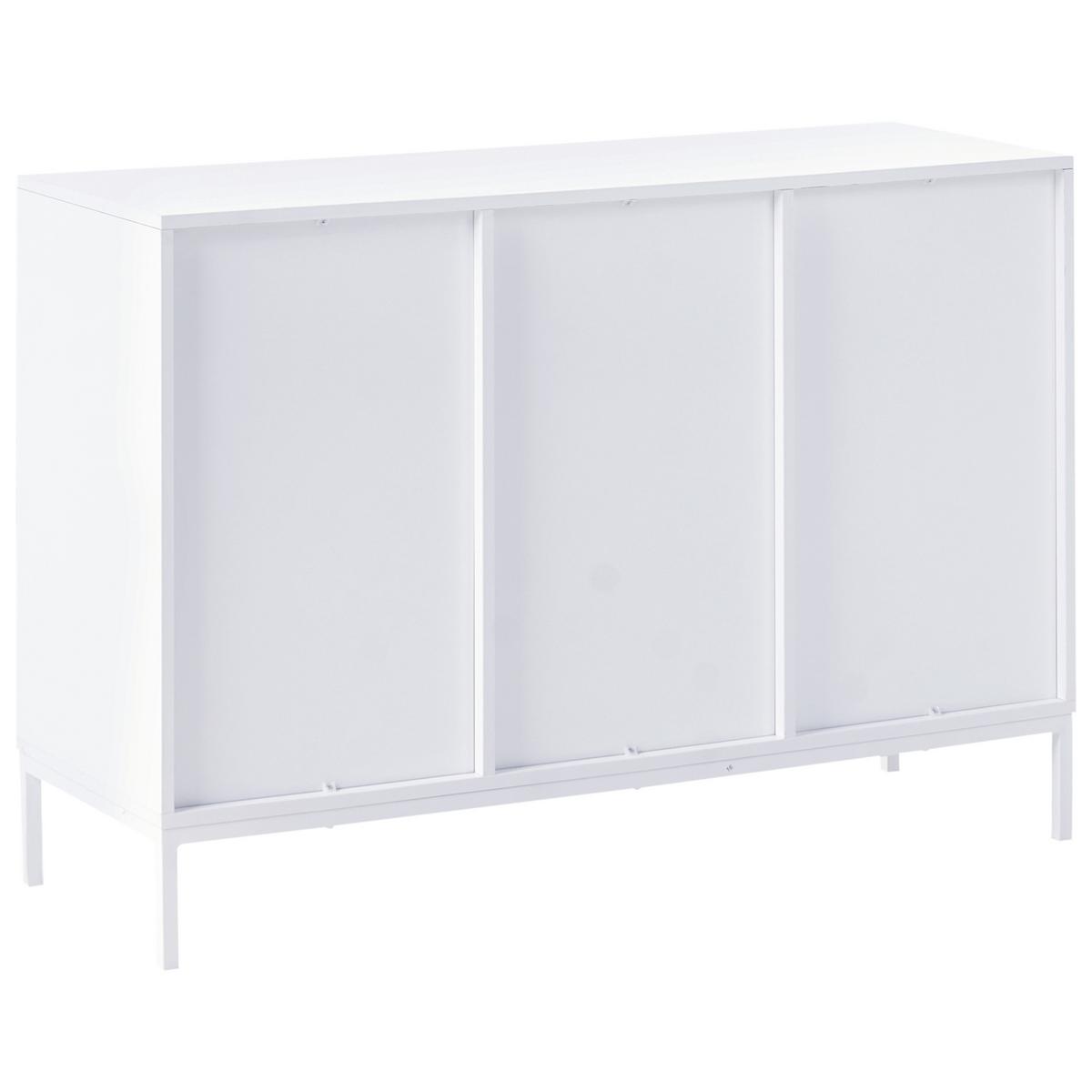 SIDEBOARD mit 2 Türen Weiß Adelaide - Weiß, Holzwerkstoff/Metall (118/80/40cm) - Beliani