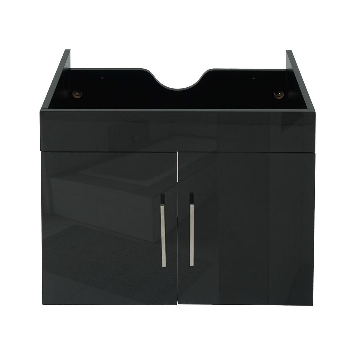 WASCHBECKENUNTERSCHRANK Schwarz - Schwarz, Holzwerkstoff (59/48/46cm) - MCW