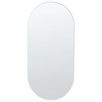 WANDSPIEGEL oval 40/80 cm Silber Alfortville - Silberfarben, Glas (40/0.5/80cm) - Beliani