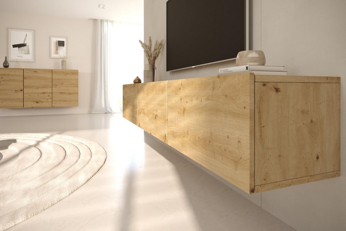 LOWBOARD Dallas 180/29,6/35 cm - Alteiche, Holzwerkstoff (180/30/35cm) - RAUMHIRSCH FURNITURE