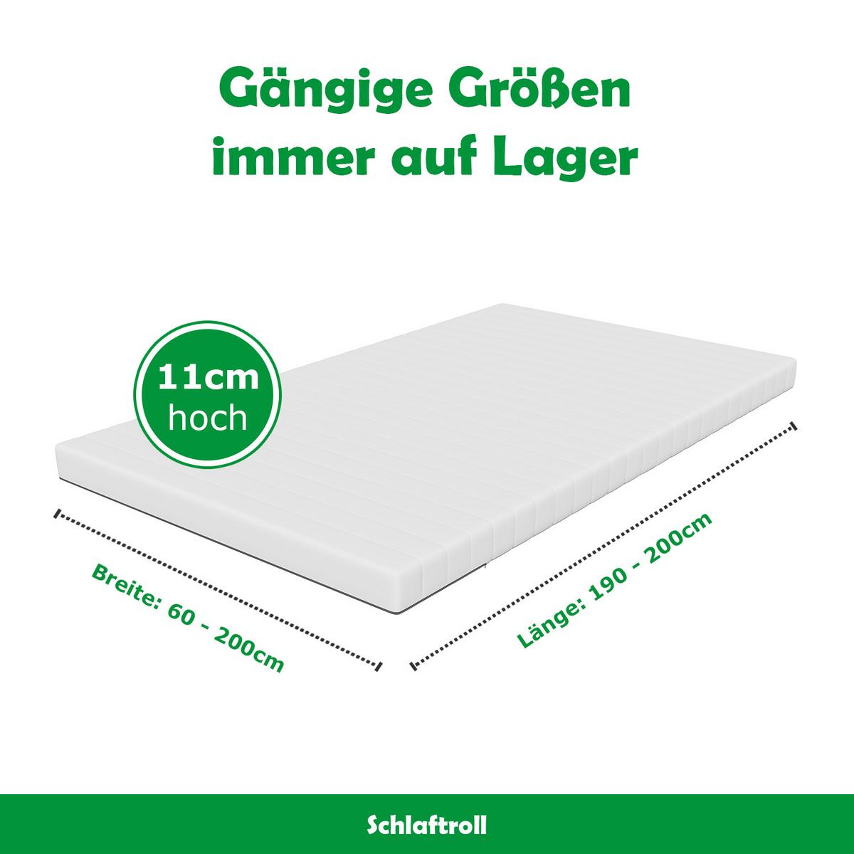KALTSCHAUMMATRATZE H3 100x200 - Weiß, Textil (100/200cm) - Schlaftroll