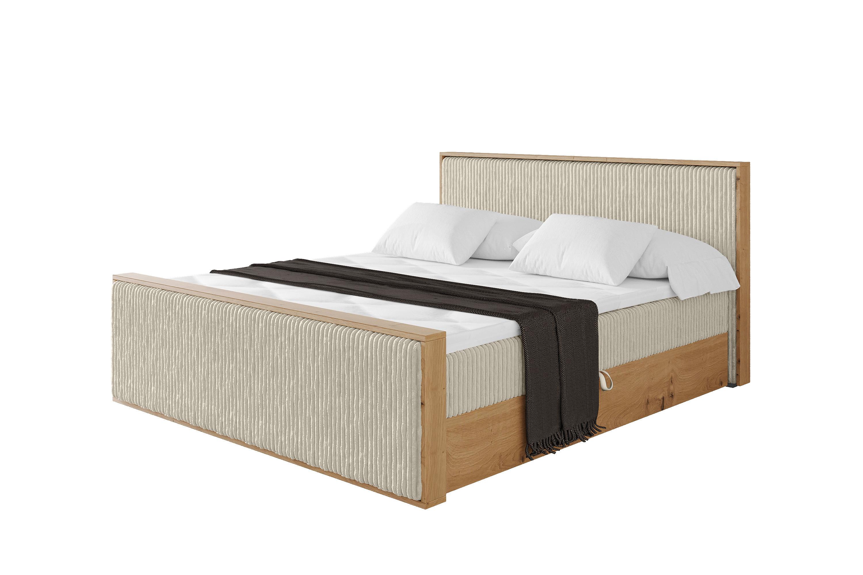 BOXBETT LOLLI9 -Z 160x200 - H3 Creme - Beige, Holzwerkstoff (160/200cm) - ALTDECOR