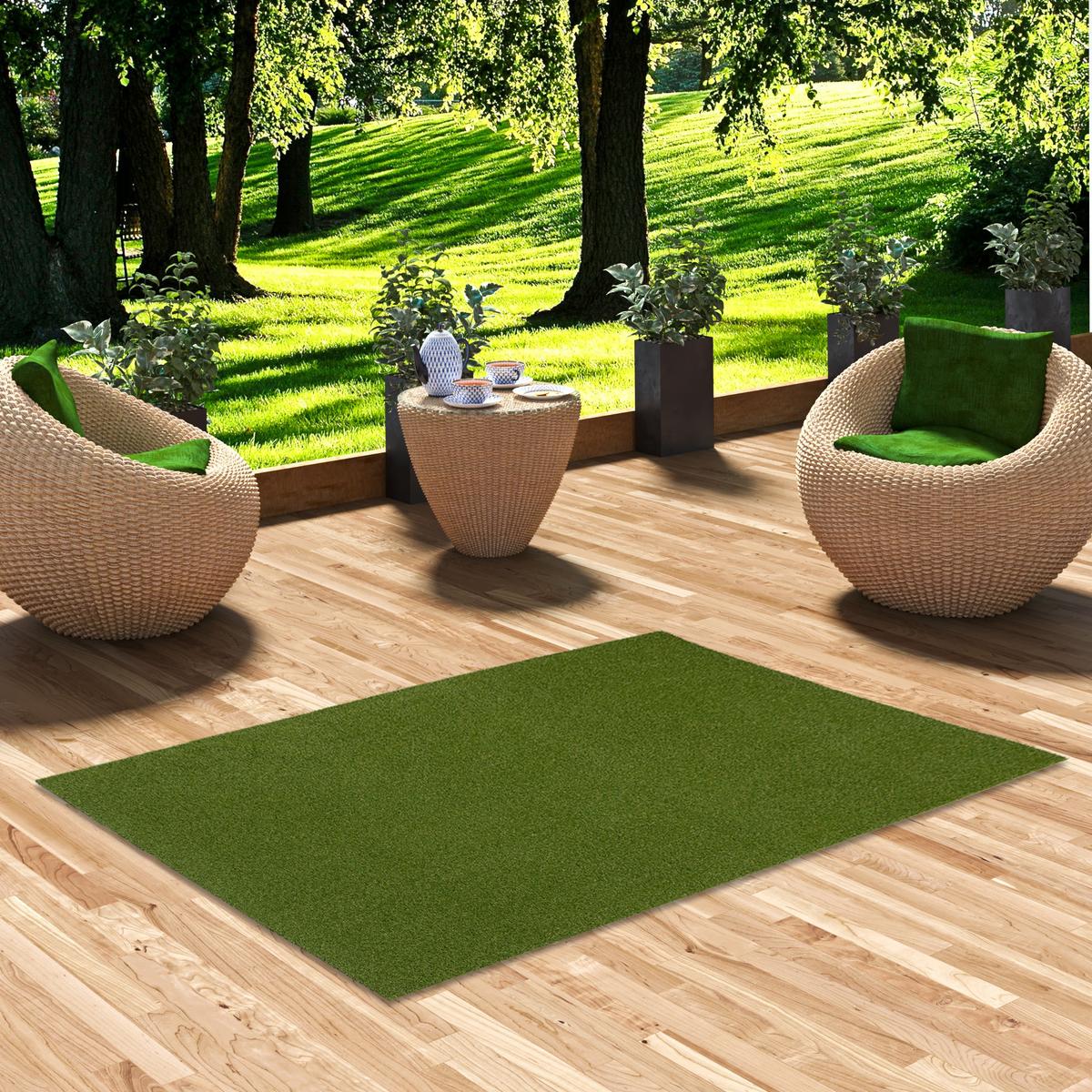 KUNSTRASEN RASENTEPPICH OUTDOOR - Grün, Textil (200/500cm) - Snapstyle