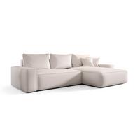 ECKSOFA Walken Mit Schlaffunktion - Weiß, Holzwerkstoff/Textil (280/185cm) - Fun Möbel