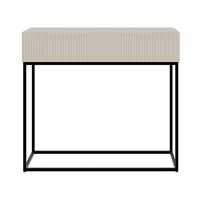 KONSOLENTISCH Veldio Graubeige mit schwarzen Beinen 90 cm - Taupe/Greige, Holzwerkstoff/Metall (35.6/90/79cm) - Selsey