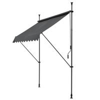 KLEMMMARKISE Stem - Grau, Textil/Metall (150/309/120cm) - pro.tec