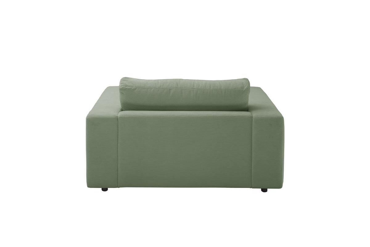 LONGSEAT MADELINE Grün Cord - Schwarz/Olivgrün, Kunststoff/Textil (150/86/170cm) - KAWOLA