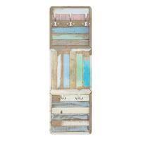 WANDGARDEROBE - Rustic Timber 34/105 cm - Blau, Holzwerkstoff (34/105/1.6cm) - Bilderwelten